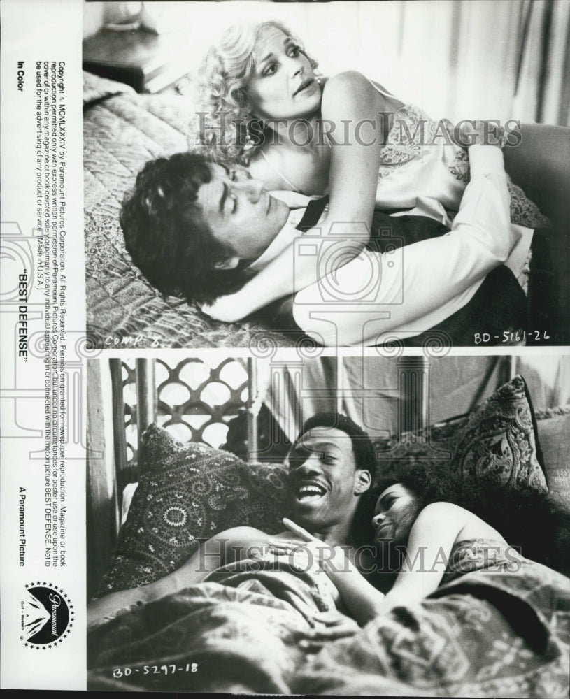 1984 Press Photo Moore, Shaver, Murphy and Ross in "Best Defense" - Historic Images