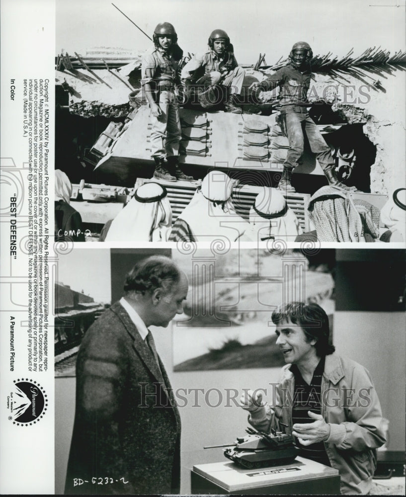 1984 Press Photo Murphy, Moore and Goetz in "Best Defense" - Historic Images