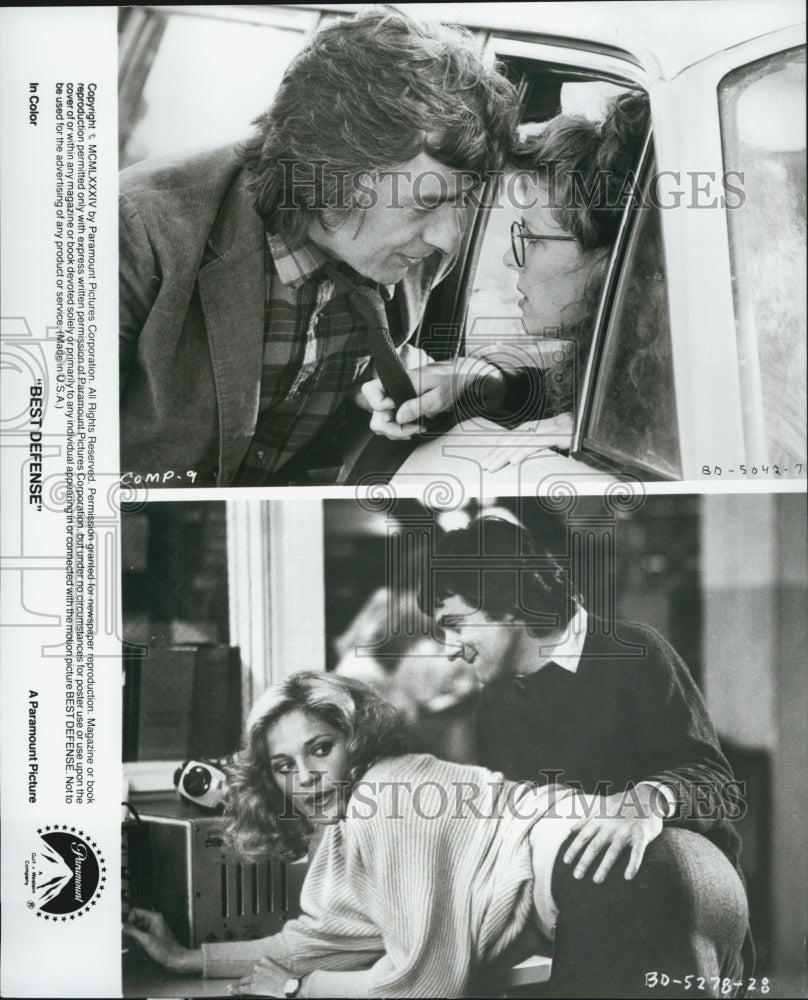 1984 Press Photo Moore, Capshaw and Shaver in "Best Defense" - Historic Images
