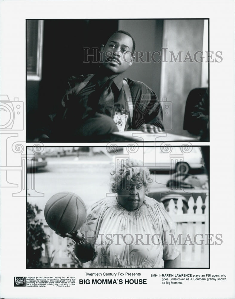 2000 Press Photo Actor Martin Lawrence Star In Comedy Film &quot;Big Momma&#39;s House&quot; - Historic Images