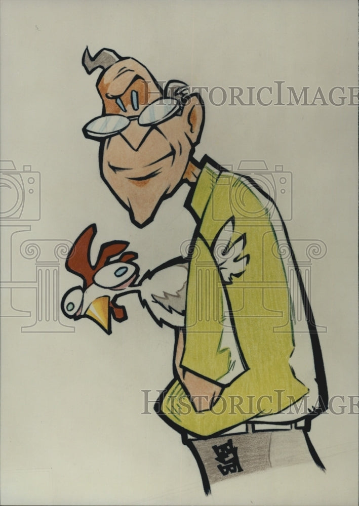 Press Photo Cartoon &quot;Beyond Grandpa&quot; - Historic Images