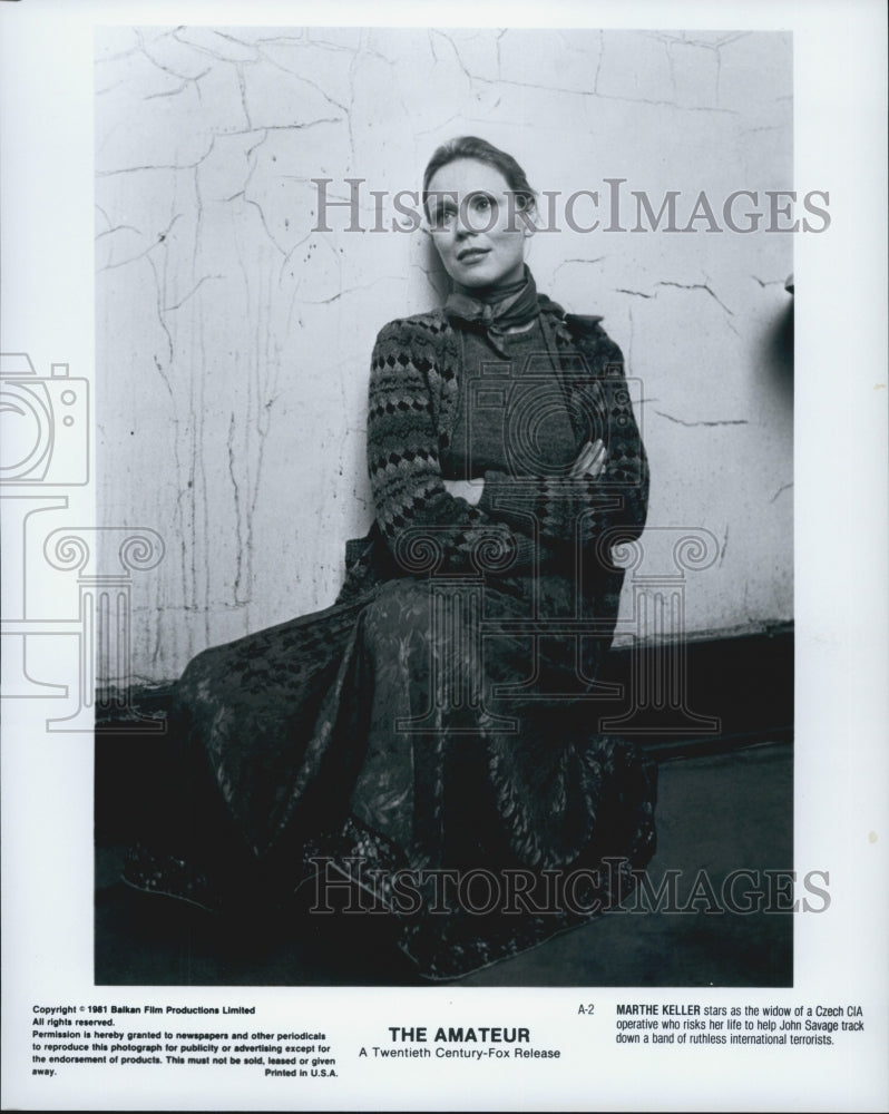 1981 Press Photo Actress Marthe Keller Starring In Drama Film "The Amateur" - Historic Images