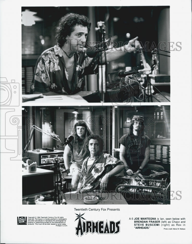 1994 Press Photo  "Airheads" Joe Mantenga, Brendan Fraser,Steve Buscemi - Historic Images