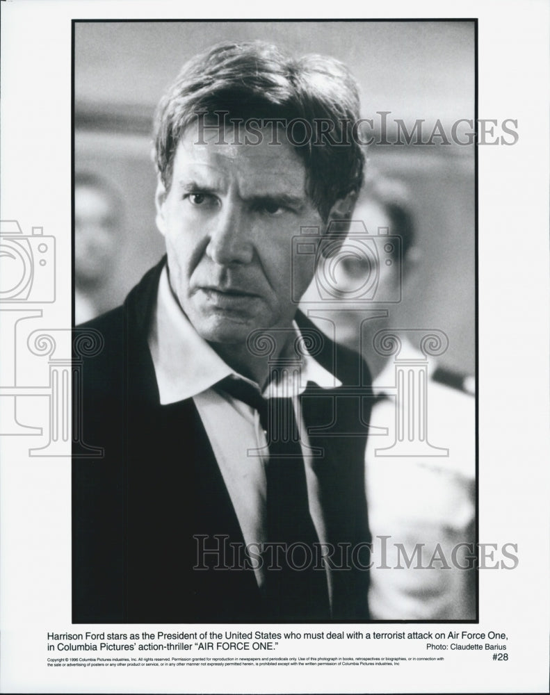 1997 Press Photo Harrison Ford in "Air Force One" - Historic Images