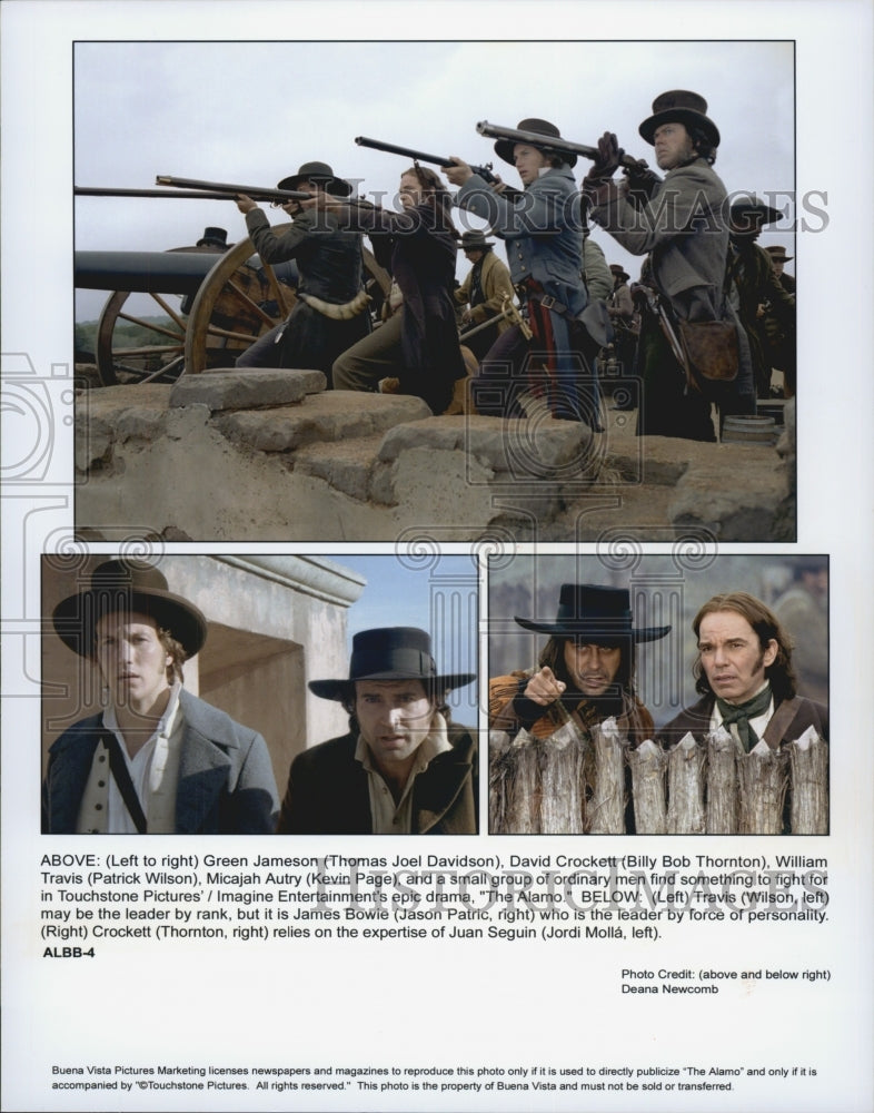 2004 Press Photo &quot;The Alamo&quot;T J Davidson,BillyBob Thornton,P Wilson,K Page - Historic Images