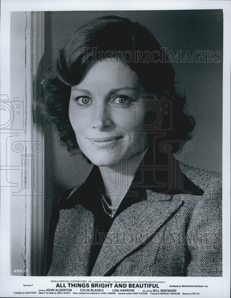 Press Photo Actress Lisa Harrow Starring In &quot;All Things Bright And Beautiful&quot; - Historic Images