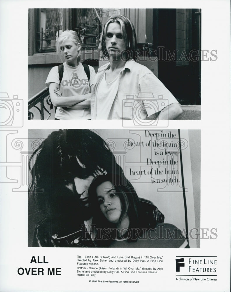 1997 Press Photo "All Over Me" T Subkoff,P Briggs,A Folland, - Historic Images