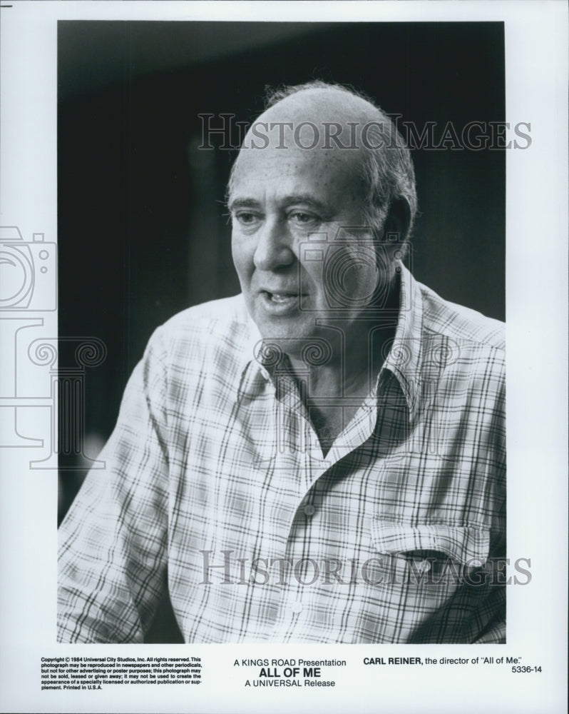 1984 Press Photo &quot;All Of Me&quot; Director Carl Reiner on set - Historic Images