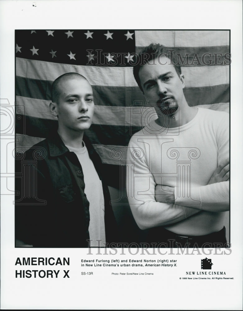 1998 Press Photo  "American History X"  Edward Furlong & Edward Norton - Historic Images