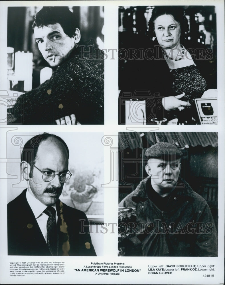 1981 Press Photo  "An American Werewolf in London" David Schofield,Lila Kaye - Historic Images