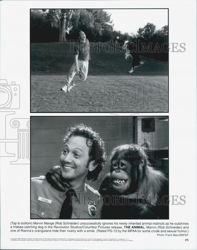 2001 Press Photo Rob Schneider Stars In The Animal - Historic Images