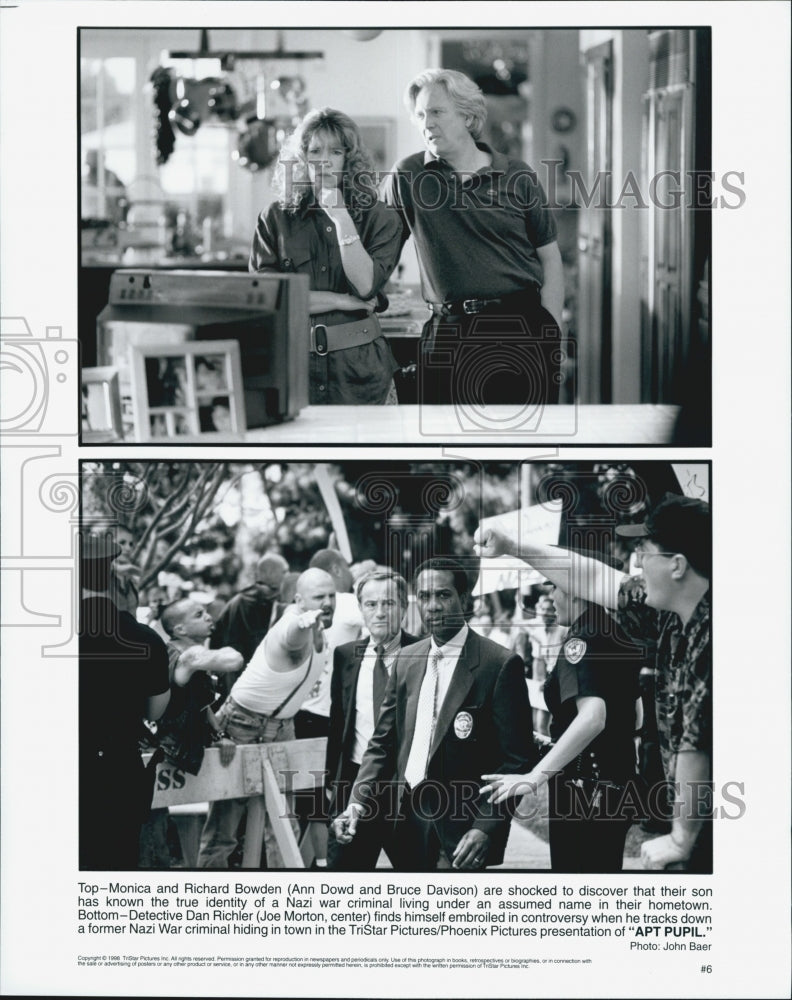 1998 Press Photo Ann Dowd, Bruce Davison and Joe Morton in &quot;Apt Pupil&quot; - Historic Images