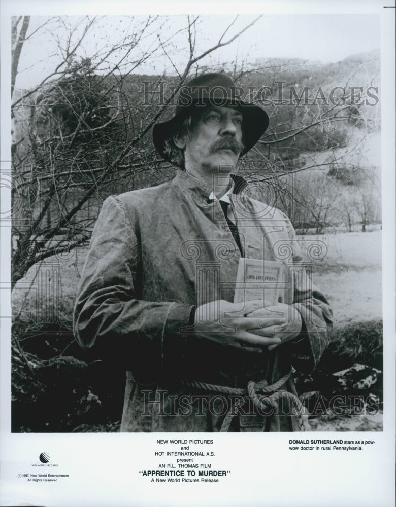 1987 Press Photo Donald Sutherland in "Apprentice To Murder" - Historic Images