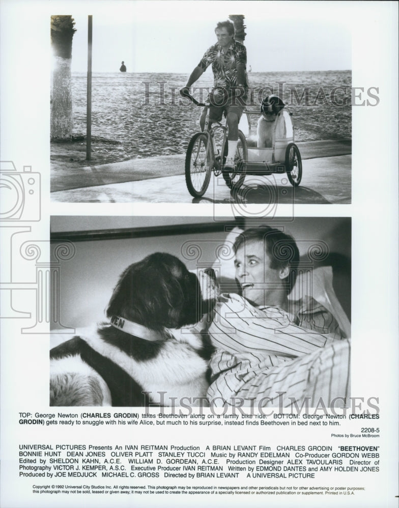 1992 Press Photo Charles Grodin in "Beethoven" - Historic Images