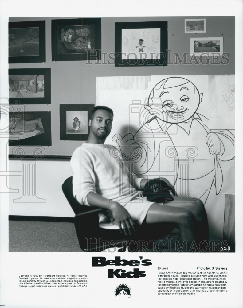 1992 Press Photo Director Bruce Smith For Animated Film "Bebe's Kids" - Historic Images