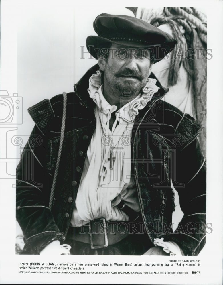 1994 Press Photo Robin Williams as Hector in "Being Human" - Historic Images