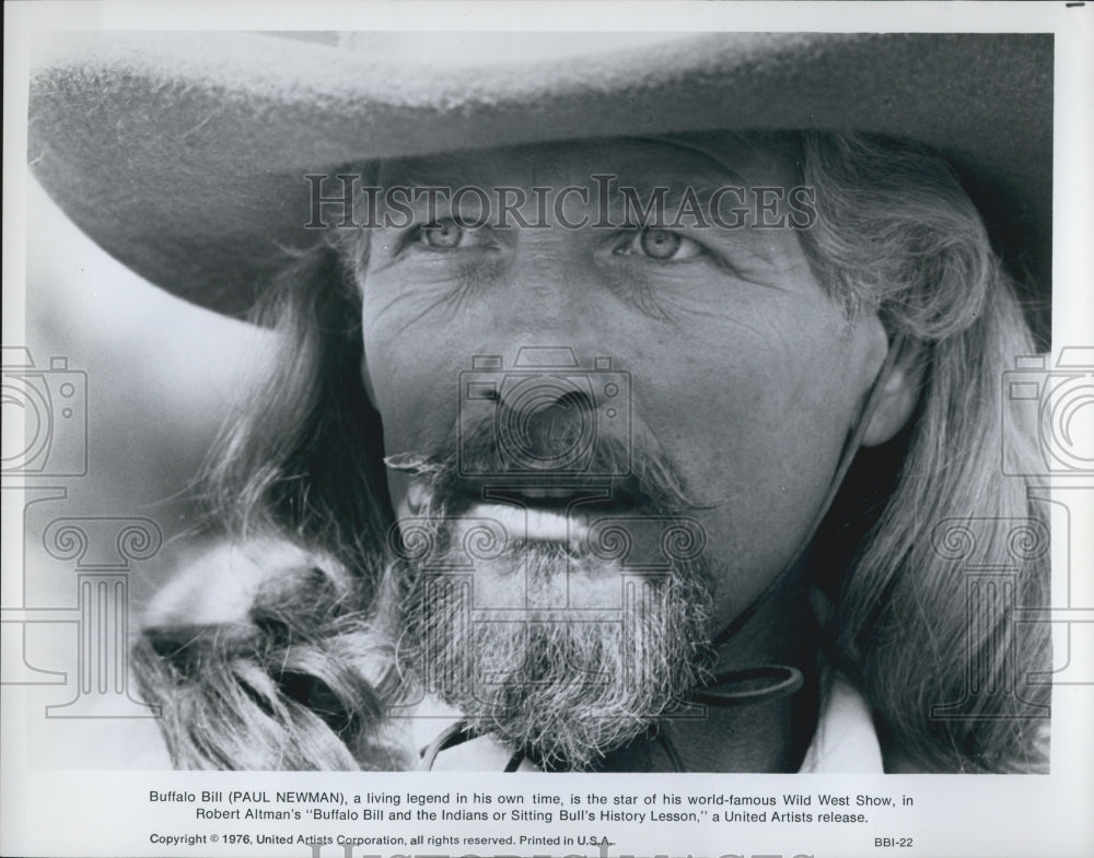1976 Press Photo Paul Newman "Buffalo Bull and the Indians..." - Historic Images