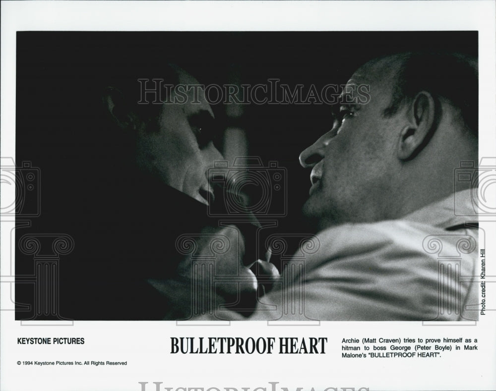 1994 Press Photo Matt Craven, Peter Boyle "Bulletproof Heart" - Historic Images