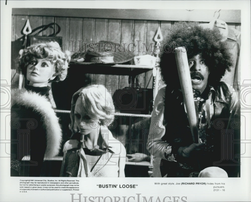 1981 Press Photo Actor And Comedian Richard Pryor Starring In "Bustin' Loose" - Historic Images