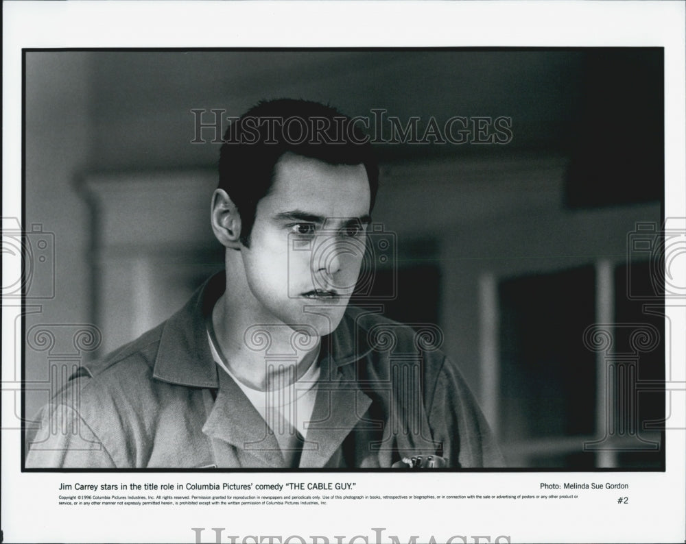 1996 Press Photo Jim Carrey stars &quot;The Cable Guy&quot; - Historic Images