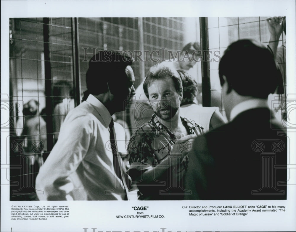 1988 Press Photo &quot;Cage&quot; Director/producer Lang Elliott - DFPG23219 - Historic Images