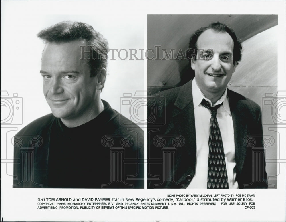 1996 Press Photo  &quot;Carpool&quot; Tom Arnold,David Paymer - Historic Images