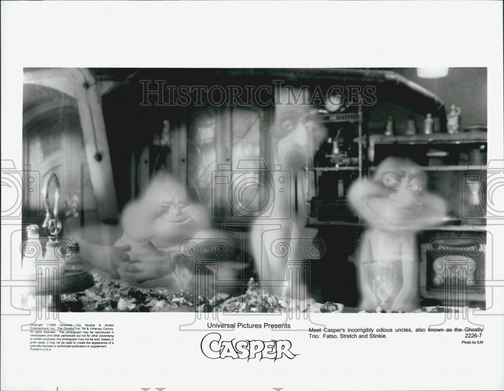 1995 Press Photo Fatso, Stretch and Stinkie in "Casper" - Historic Images