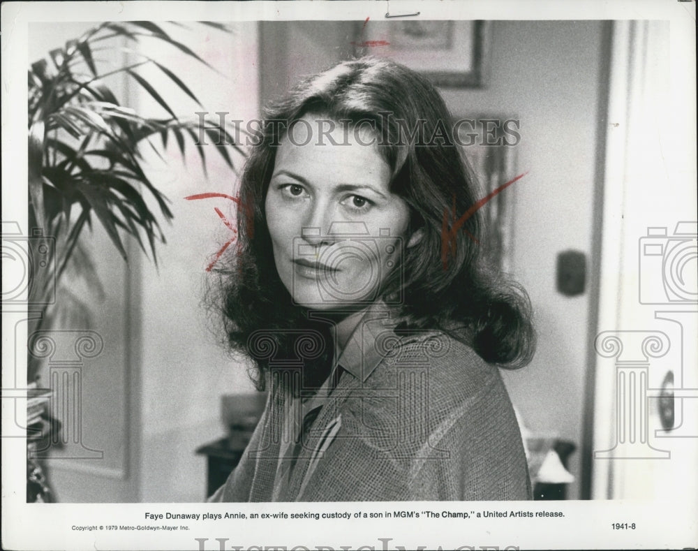 1979 Press Photo  "The Champ" Faye Dunaway - Historic Images