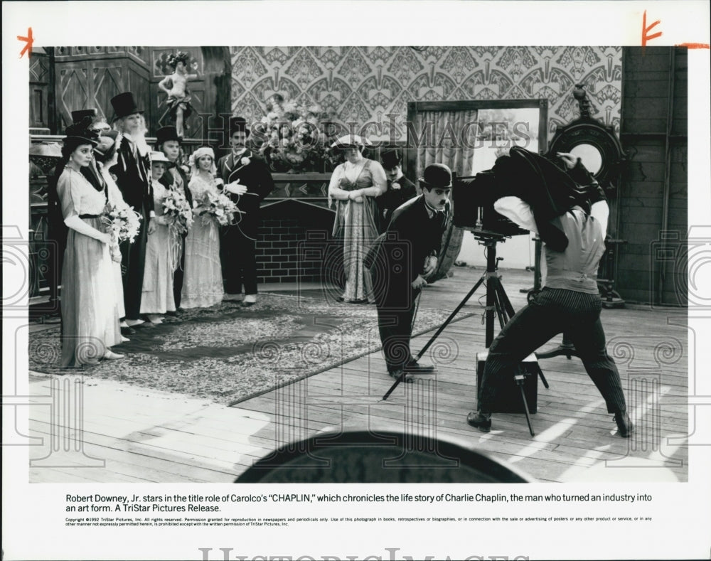1992 Press Photo "Chaplin" Robert Downey Jr stars - Historic Images