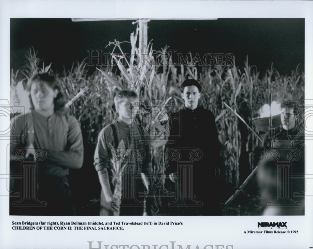 1992 Press Photo Sean Bridges Ryan Bollman Ted Travelstead &quot;Children Of The Corn - Historic Images