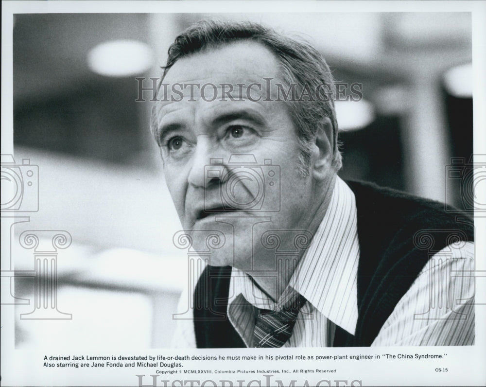 1978 Press Photo Jack Lemmon in "The China Syndrome" - Historic Images