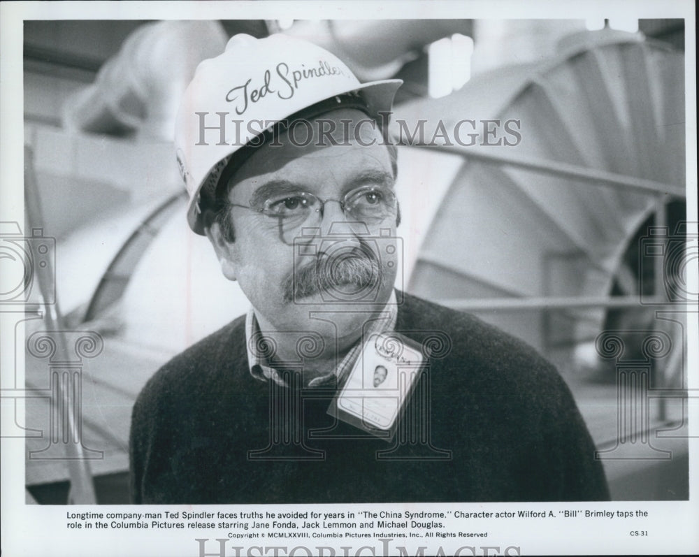 1978 Press Photo Wilford A. &#39;Bill&#39; Brimley in &quot;The China Syndrome&quot; - Historic Images