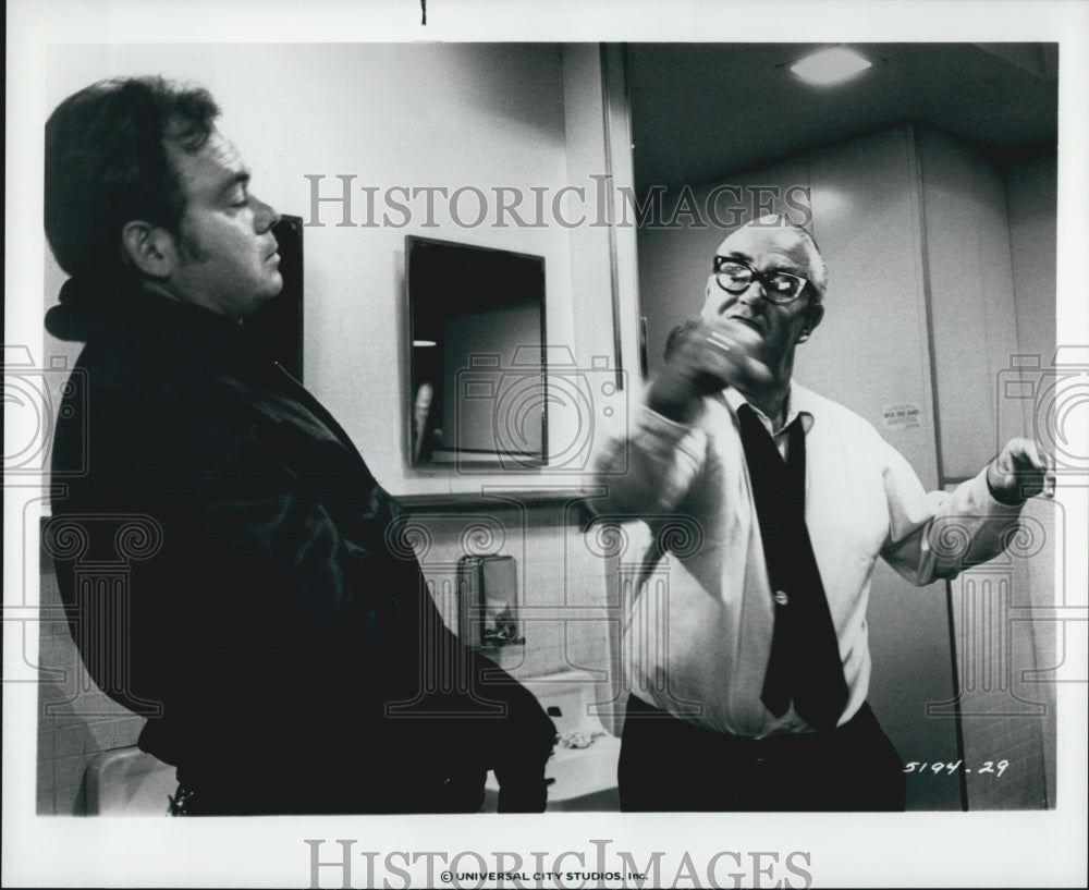 Press Photo "The Choirboys" Actor Randy Quaid Clyde Kusatu - Historic Images