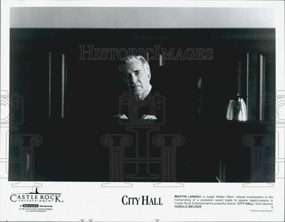 1996 Press Photo Martin Landau in Director Harold Becker's "City Hall" - Historic Images