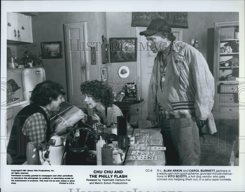 1981 Press Photo  "Chu Chu & the Philly Flash" Carol Burnett & Alan Arkin, - Historic Images