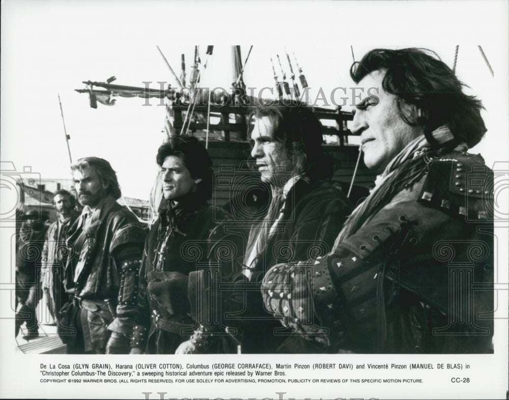 1992 Press Photo Historical Film "Christopher Columbus-The Discovery" Starring - Historic Images