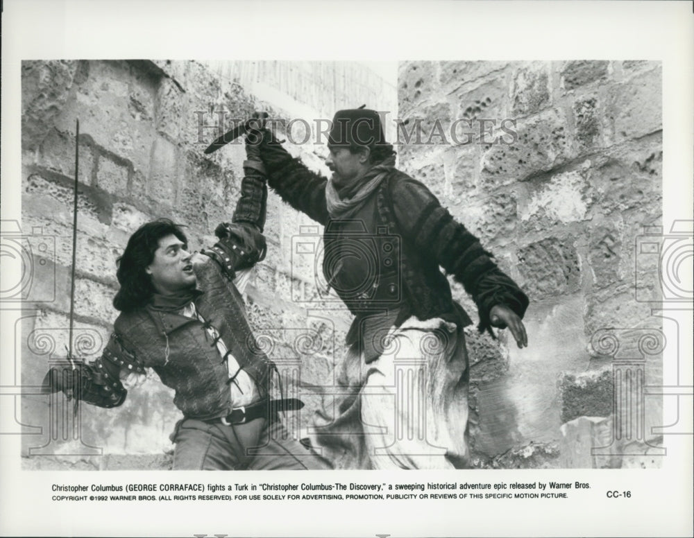 1992 Press Photo Actor George Corraface In "Christopher Columbus-The Discovery" - Historic Images