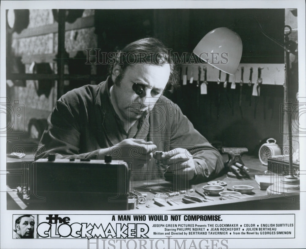 1976 Press Photo French Film &quot;The Clockmaker&quot; A Man Who Would Not Compromise - Historic Images