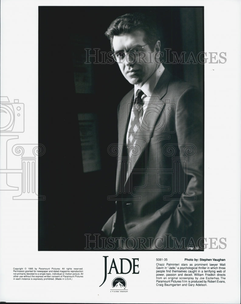 1995 Press Photo Actor Chazz Palminteri Starring In Paramount Film &quot;Jade&quot; - Historic Images