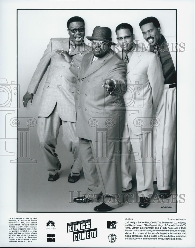 2000 Press Photo Bernie Mac, Cedric The Entertainer, D.L. Hughley, Steve Harvey - Historic Images