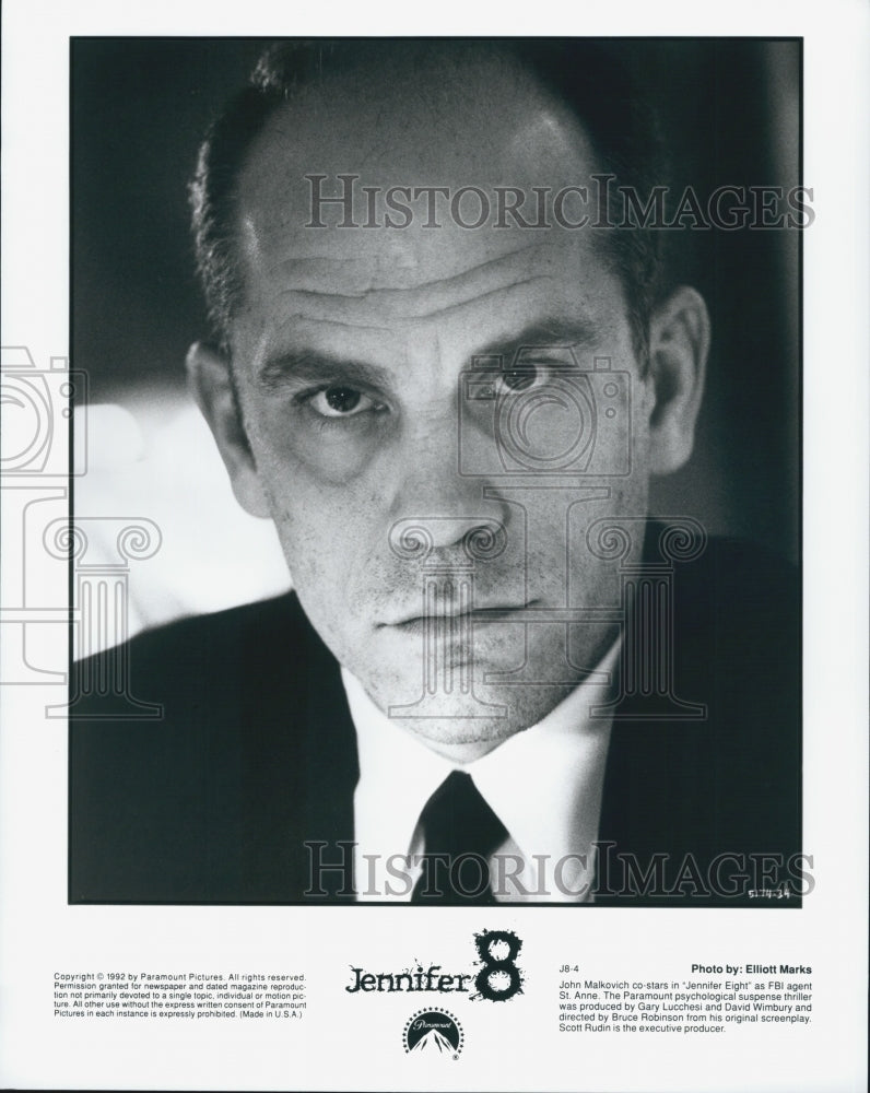 1992 Press Photo John Malkovich in "Jennifer Eight" - Historic Images