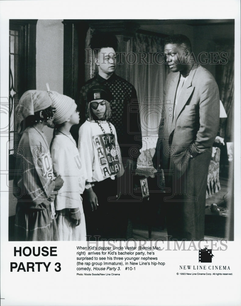 1993 Press Photo "House Party 3" Bernie Mac,rap group Immature - Historic Images