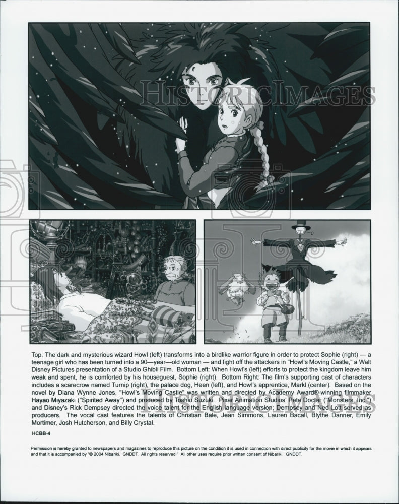 2004 Press Photo Walt Disney' Animation "Howl's Moving Castle" - Historic Images