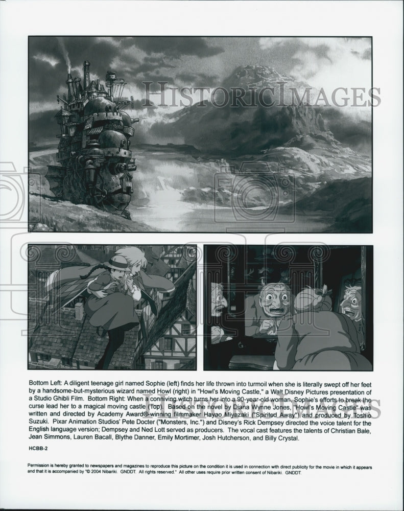 2004 Press Photo Walt Disney&#39; Animation &quot;Howl&#39;s Moving Castle&quot; - Historic Images