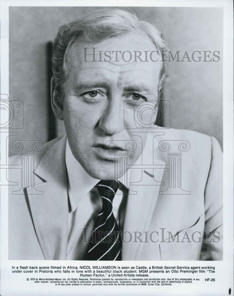 1979 Press Photo Nicol Williamson in &quot;The Human Factor&quot; - Historic Images