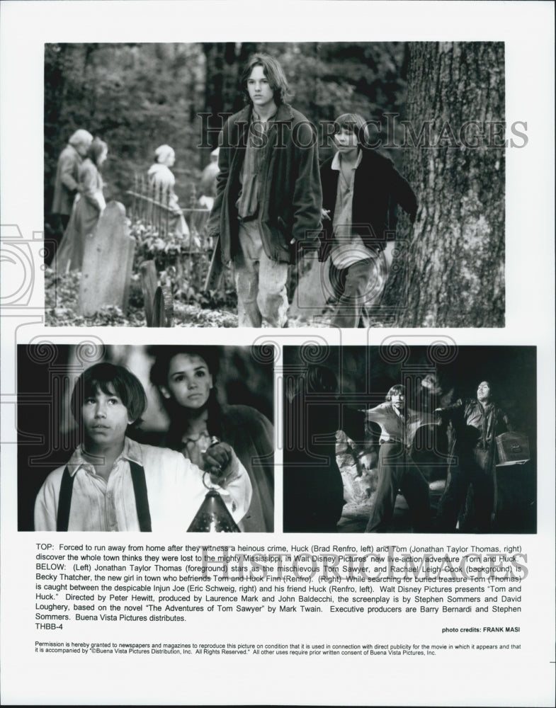 1995 Press Photo Scenes From Film Tom & Huck - Historic Images