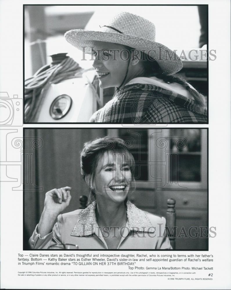 1996 Press Photo Claire Danes &amp; Kathy Baker in &quot;To Gillian On Her 37th Birthday&quot; - Historic Images