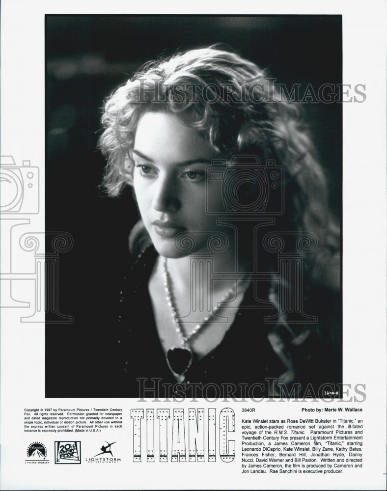 1997 Press Photo Kate Winslet in "Titanic" - DFPG26269 - Historic Images