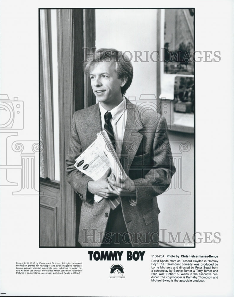 1995 Press Photo David Spade in &quot;Tommy Boy&quot; - Historic Images