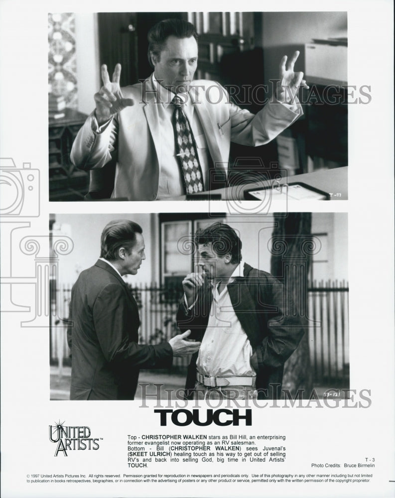 1997 Press Photo Christopher Walken and Skeet Ulrich in "Touch" - Historic Images